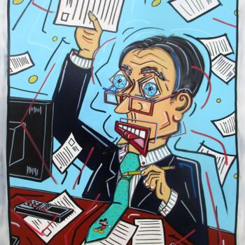 绘画 标题为“Must Trading” 由Michael Hebert, 原创艺术品, 丙烯 安装在木质担架架上