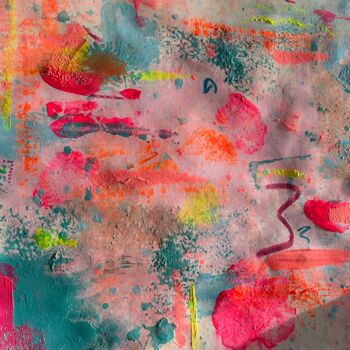 Schilderij getiteld "Coral Blaze: A Symp…" door Isa Wulfers, Origineel Kunstwerk, Acryl