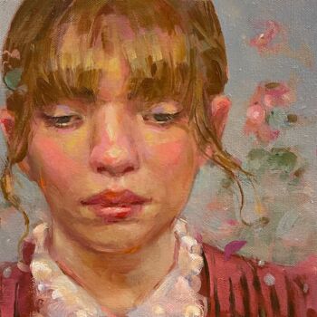 Painting titled "Remember the roses" by Lorena Iavorschi, Original Artwork, Oil