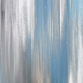 Malerei mit dem Titel "Grey-blue abstracti…" von Marina Skromova, Original-Kunstwerk, Acryl Auf Keilrahmen aus Holz montiert