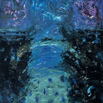 "Lake at night" başlıklı Tablo Stanislav Yushkov tarafından, Orijinal sanat, Petrol Ahşap Sedye çerçevesi üzerine monte edil…