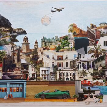Collages intitulée "L'envers du monde" par Isabelle Flegeau, Œuvre d'art originale, Collages