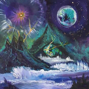 绘画 标题为“Plasma Wave” 由Barbara Fuhrmann, 原创艺术品, 丙烯