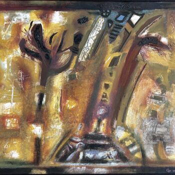 Painting titled "Bend" by Stanislav Yushkov, Original Artwork, Oil