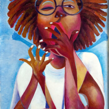 Pintura intitulada "Yawn" por Oberlin The Artist, Obras de arte originais, Acrílico