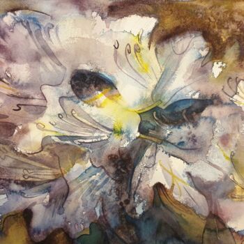 제목이 "Rhododendron"인 미술작품 Olga Brink Art로, 원작, 수채화