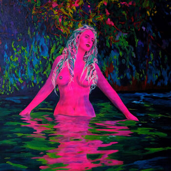 Peinture intitulée "Actaea" par Lena Snow, Œuvre d'art originale, Acrylique
