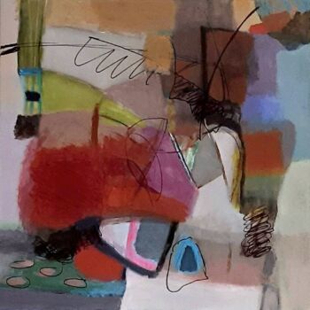 Painting titled "A space to play" by Kae-He Zöllner, Original Artwork, Acrylic