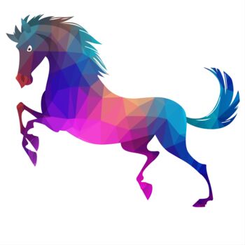 Digital Arts titled "Horse running in th…" by Shamim Shaikh, Original Artwork, Digital Collage