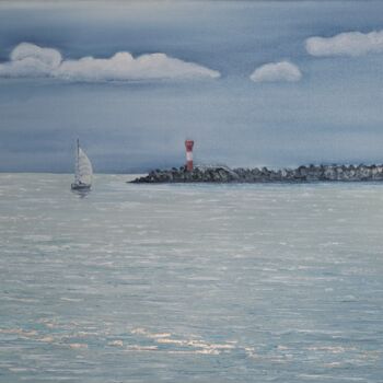Картина под названием "Lighthouse №3" - Elena Petrova, Подлинное произведение искусства, Масло