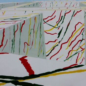Peinture intitulée "Le pas-sage" par Remi Delaplace, Œuvre d'art originale, Acrylique Monté sur Châssis en bois
