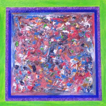 Peinture intitulée "Carré" par Vincent Schurck, Œuvre d'art originale, Acrylique Monté sur Panneau de bois