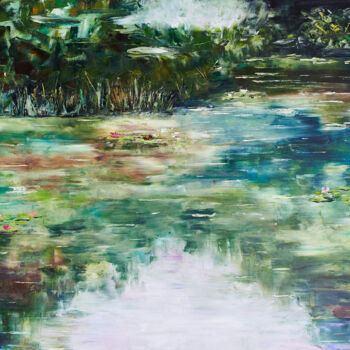 Pintura intitulada "Le Reflet" por Margarita Vargas, Obras de arte originais, Óleo