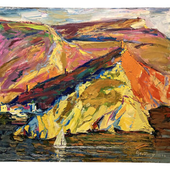 Malarstwo zatytułowany „Balaklava, mountain…” autorstwa Andrey Chebotaru, Oryginalna praca, Olej