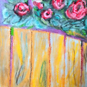 绘画 标题为“Les roses chez vois…” 由Slobodan Spasojevic (Spaki), 原创艺术品, 粉彩