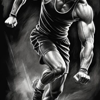 Digital Arts titled "POWER IN MOTION : R…" by Mahesh Tolani, Original Artwork, Digital Painting