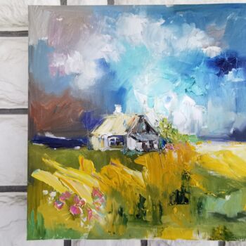 Pittura intitolato "Landscape wall art,…" da Annet Loginova, Opera d'arte originale, Olio