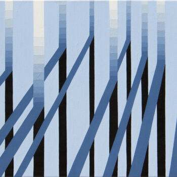 Painting titled "Schattenpiel 3." by Krisztina Dózsa-Farkas, Original Artwork, Acrylic Mounted on Wood Stretcher frame
