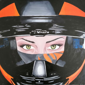 Peinture intitulée "Hell's angel" par Nolwenn Gourdon, Œuvre d'art originale, Acrylique