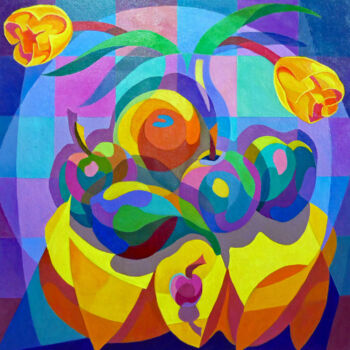 Peinture intitulée "STILL LIFE WITH CHE…" par Stephen Conroy, Œuvre d'art originale, Acrylique Monté sur Châssis en bois