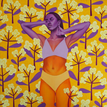 Pintura titulada "Réveil " por Cannibal Malabar, Obra de arte original, Acrílico