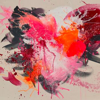 Schilderij getiteld "Harmony of Hearts:…" door Isa Wulfers, Origineel Kunstwerk, Acryl