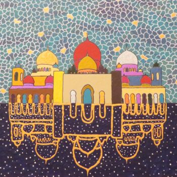 Painting titled "Les milles et une n…" by Vincent Schurck, Original Artwork, Acrylic Mounted on Wood Panel