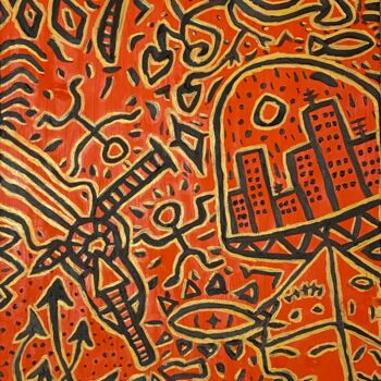 Peinture intitulée "RUPTURE" par Stefan Kachevskii, Œuvre d'art originale, Huile Monté sur Châssis en bois