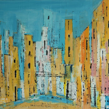 Painting titled "Silence des murs" by Eve Paradowski, Original Artwork, Acrylic