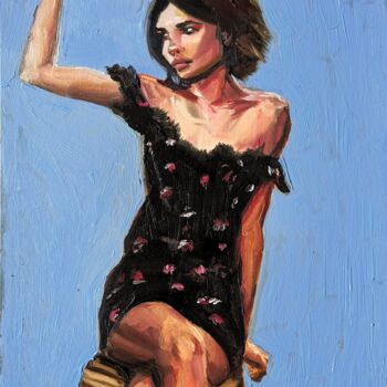 Painting titled "Ambre avait vraimen…" by G. Carta, Original Artwork, Oil
