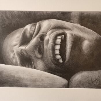 Drawing titled "B-14" by Marat Isakowitsch, Original Artwork, Pencil Mounted on Cardboard