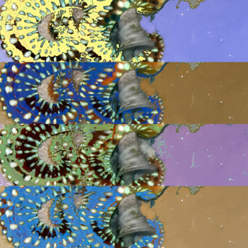 Digital Arts με τίτλο "Tentacules polychro…" από Pascal Maupas, Αυθεντικά έργα τέχνης, Φωτογραφία Μοντάζ
