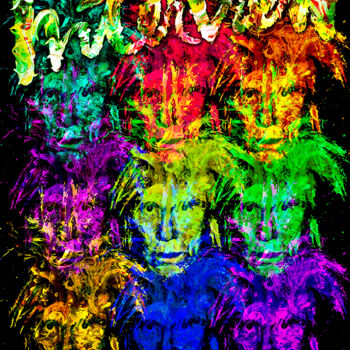Digital Arts titled "Quart d’heure de cé…" by Eric Lapierre, Original Artwork, Digital Painting Mounted on Aluminium