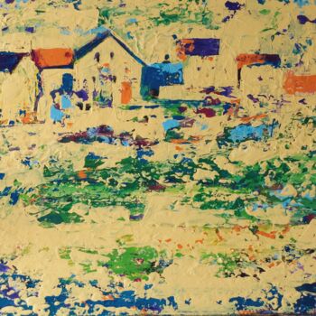 Painting titled "Couleur de mon enfa…" by Eve Paradowski, Original Artwork, Acrylic