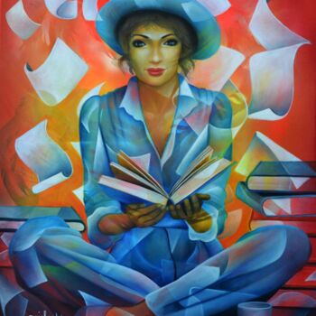 Peinture intitulée "Il était une fois..." par Jeannette Guichard-Bunel, Œuvre d'art originale, Huile Monté sur Châssis en bo…