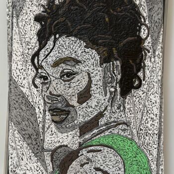 Peinture intitulée "VITILIGO / SCULPTUR…" par Marjinal Artiste Peintre Décalé Français, Œuvre d'art originale, Acrylique Mon…