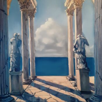 Peinture intitulée "hungry for heaven" par Dejan Gulicoski, Œuvre d'art originale, Huile Monté sur Châssis en bois