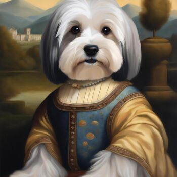 Digital Arts με τίτλο "Doga Lisa - Cute Ha…" από Mankdhani, Αυθεντικά έργα τέχνης, Εικόνα που δημιουργήθηκε με AI