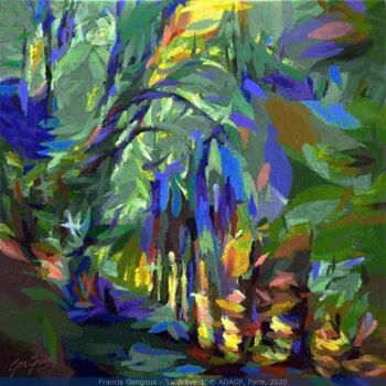 Peinture intitulée "La drève" par Francis Gengoux, Œuvre d'art originale, Huile
