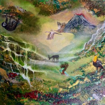 Peinture intitulée "Distant Rumble of a…" par Dr. Priyanjalee Banerjee, Œuvre d'art originale, Acrylique