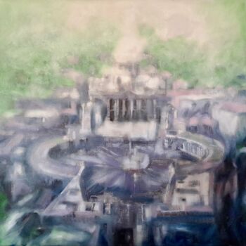 Painting titled "Vatican Splendor fr…" by Svetlana Bellon, Original Artwork, Oil Mounted on Wood Stretcher frame
