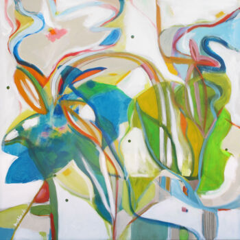 Peinture intitulée "Critter Masquerade" par Kirsty Black, Œuvre d'art originale, Acrylique Monté sur Châssis en bois