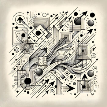 Digital Arts με τίτλο "Divergent Direction…" από Alberto Capitani, Αυθεντικά έργα τέχνης, Εικόνα που δημιουργήθηκε με AI