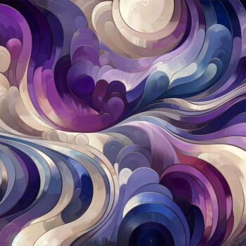 数字艺术 标题为“Reflections in Purp…” 由Alberto Capitani, 原创艺术品, AI生成的图像
