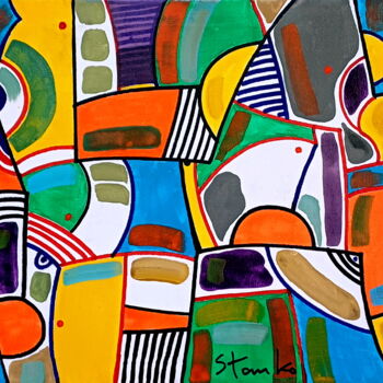 Peinture intitulée "Imagination play-II" par Stanislav Bojankov, Œuvre d'art originale, Acrylique