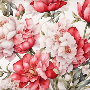 Digital Arts titled "Artistic floral bac…" by Albertbs, Original Artwork, AI generated image