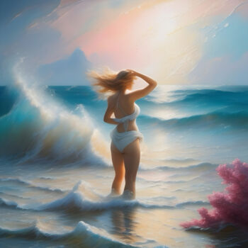 Digitale Kunst getiteld "Healing Waters II" door Davina Dugnas, Origineel Kunstwerk, 2D Digital Work