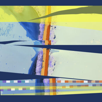 Digital Arts με τίτλο "Lac salé, avec rect…" από Pascal Maupas, Αυθεντικά έργα τέχνης, Ψηφιακή ζωγραφική