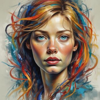 数字艺术 标题为“Lost in thought” 由Kamil Szczepański, 原创艺术品, AI生成的图像