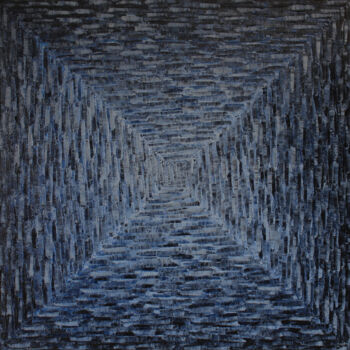Painting titled "Grand dégradé carré…" by Jonathan Pradillon, Original Artwork, Acrylic Mounted on Wood Stretcher frame